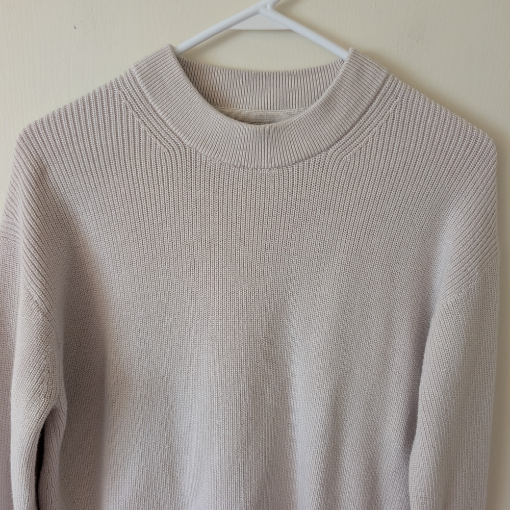 lululemon athletica Womens 6 Gray Merino Wool Blend Ribbed Crewneck Sweater - Picture 3 of 7